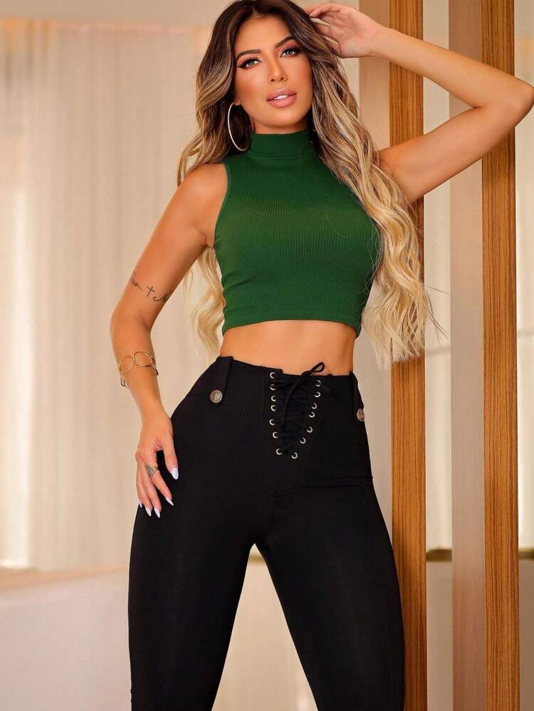 Women Leggings - 黑色 - 查看 1