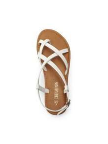 Casual Strappy Sandal For Women Comfortable Strap Summer Thong Sandals - 白色 - 查看 4