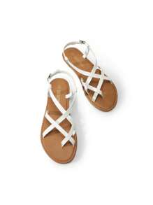 Casual Strappy Sandal For Women Comfortable Strap Summer Thong Sandals - 白色 - 查看 2