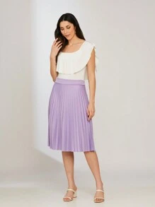 Women Skirts - Mauve Purple - View 1