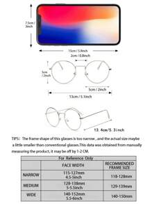 Men Round Frame Eyeglasses Clear Glasses Accessories