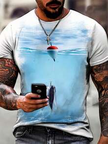 Camisa Camiseta pescaria - Branco - Visão 1
