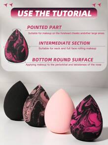 4PCS Makeup Sponge,Suitable For Cream & Powder Concealer, Loose Powder Makeup Applicator - Multicolor - View 6