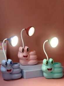 1 Pieza Lindo Caracol Caricatura Forma Pequeña Lámpara de Libro, Lámpara de Mesa USB Recargable, Adecuada para la Iluminación de la Sala de Estar, Dormitorio y Cuarto de Estudio - Azul - Ver 4