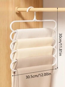 1 Piece/5 Pieces/10 Pieces, Pants Rack, Home Pants Hanger Wardrobe With Built-In Multi-Layer Non Slip Seamless Shelf, Multi-Functional Scarf Storage Rack, Multi-Functional Pants Hanger, Scarf And Tie Rack, Home Pants Storage Rack, Changing Room, Bedroom Wardrobe, Changing Room Storage Room, Locker, Clothing Storage Room, Closet Organization And Storage Room, University Dormitory, Space Saving, Back To School Supplies.