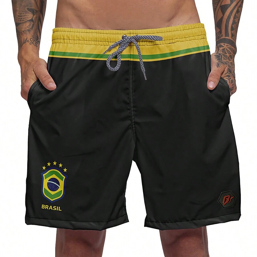 Men Shorts - 黑色 - 查看 1