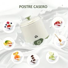 HOMCOM Yogurtera 20 W 1,5L Máquina de Yogur para Hacer Yogur Griego con Filtro Indicador de Encendido y Calentamiento a Temperatura Constante PTC 19,5x17,5x21,4 cm Blanco - Blanco - Ver 5