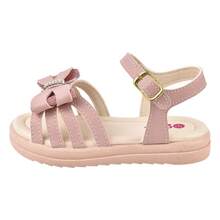 Sandália Infantil Menina Com Laço Solado Antiderrapante