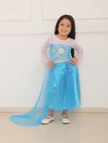 Tween Girls Plus Size Dresses - Blue - View 6