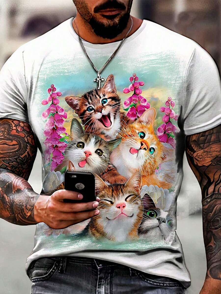 Men T-Shirts - 白色 - 查看 1