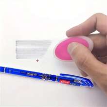 13Pcs/Set(10 Refills + 2 Pens + 1 Eraser) Erasable Pen Set Washable Handle Black Blue Red Ink Writing Gel Pen Refill Rods For School Office Stationery Supplies