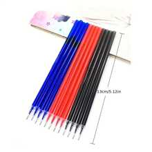 13Pcs/Set(10 Refills + 2 Pens + 1 Eraser) Erasable Pen Set Washable Handle Black Blue Red Ink Writing Gel Pen Refill Rods For School Office Stationery Supplies