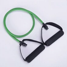 1pc 5-Level Resistance Bands With Handles For Home Workouts And Strength Training - Perfect For Yoga, Pilates, And Boxing - Green - View 4