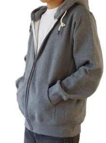 Men Zip-Up Hoodies - 深灰色 - 查看 1