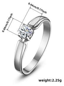 1 Stück Mode S925 Sterling Silber Cubic Zirkonia Ringe Hochzeitsschmuck Für Frauen Feiner Schmuck Valentinstagsgeschenk Verlobungs-brautschmuck