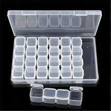 1pc Clear Multi-Grid Diy Diamond Storage Box For Nail Art, Jewelry And Bead Organization