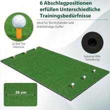 Tappetino da golf, tappetino da pratica da golf 152x92 cm / 152x117 cm con 2 aste di allineamento e 2 tee da golf, tappetino da allenamento da golf per uso interno ed esterno