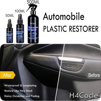 H4Cacle H4Cacle Plastic Restorer Back To Black Glossy Car Cleaning Products Auto Polish And Repair Coating Renovator For Car Detailing