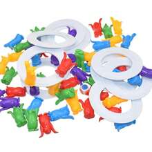 1 Caja Juego De Pinguinos Que Colapsa La Torre Para Fiestas, Educación Familiar, Reto De Construcción De Bloques Para Niños - Morado - Ver 5