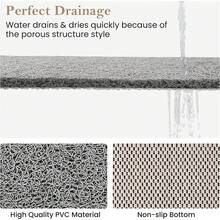 PVC Loofah (Phthalate Free) Shower/Bathtub Mat Non-Slip  24x16 Inch  Soft Tub Mat With Drain  For Tub And Bathroom Quick Drying Grey - Multicolor - View 3