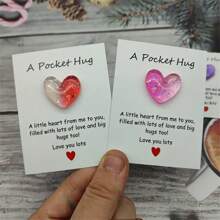 1 szt. Kartka z uściskiem "Little Love Pocket", specjalny prezent urodzinowy, weselny, walentynkowy, żeton zachęty, idealny również na prezent, dekoracja z żywicy i karta zachęty, wystrój domu i pokoju