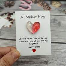 1 szt. Kartka z uściskiem "Little Love Pocket", specjalny prezent urodzinowy, weselny, walentynkowy, żeton zachęty, idealny również na prezent, dekoracja z żywicy i karta zachęty, wystrój domu i pokoju