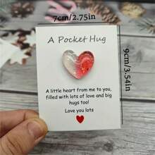 1 szt. Kartka z uściskiem "Little Love Pocket", specjalny prezent urodzinowy, weselny, walentynkowy, żeton zachęty, idealny również na prezent, dekoracja z żywicy i karta zachęty, wystrój domu i pokoju