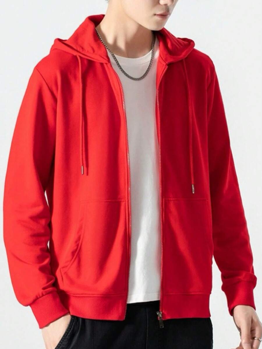 Men Sweatshirts - 紅色 - 查看 1