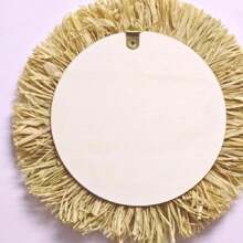 1pc Rattan Woven Wall Hanging With Shell Decor, Size: 30cm