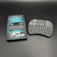 Mini Teclado WiFi con Mouse Pad Recargable para Computadoras Smart TV con teclas retro-Iluminadas 3 tonos - Negro - Ver 1