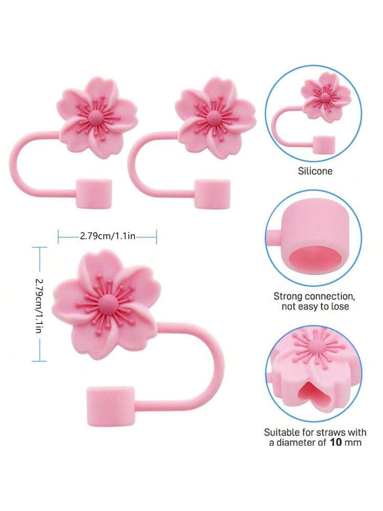Topper Per Cannuccia In Silicone A Forma Di Rosa Rossa - Adatto Per Bicchieri Stanley 30 E 1134 G (10mm) - copertina