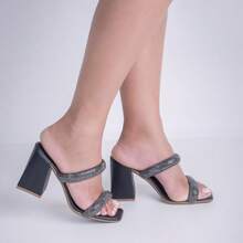 Women Heeled Sandals - 黑色 - 查看 3