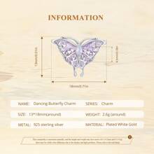 bamoer 1 PC Dragonfly/Butterfly/Flower/Bird Charm 925 Sterling Silver Charm Beads Fit Bracelet DIY Jewelry Accessories For Women Girls Valentines - Silver - View 17