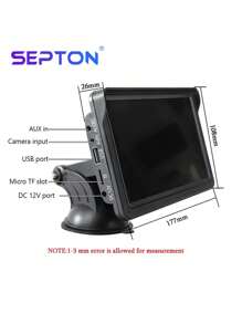 1 件 SEPTON 通用便携式高清触摸屏无线 Carplay BT 2 DIN 7 英寸多媒体视频播放器 Android 汽车立体声收音机屏幕播放器 - 黑色 - 查看 4
