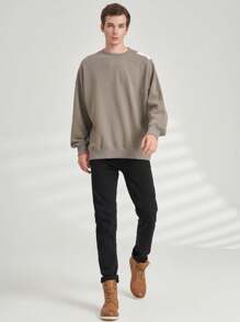 SHOESMALL Men's Fashionable High Top Work Boots Motorcycle Combat Ankle Dress Boots Casual Boots For Men Valentine's Day Date Shoes - màu nâu - Xem 4
