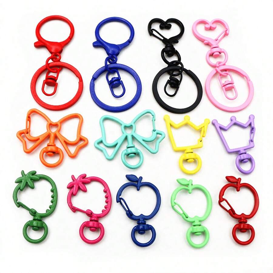 5pcs Random Mix Snap Hook Trigger Clips Buckles For Keychain Lobster Clasp Hooks Key Ring Clasp DIY Jewelry Making Supplies - Random Mix - View 1