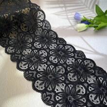 6.7inches Wide X 78inches Stretchy Lace Trim For Clothes, Hats, Furniture Diy Design And Decoration