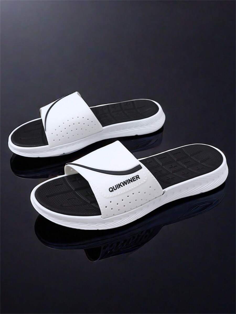 Męski Czarny Biały Plaża Kapcie EVA Codzienny Lato Dom Ultralekki Gruby Dół Wygodna Na wolnym powietrzu Klapki Dla Szkoła wyższa Studenci