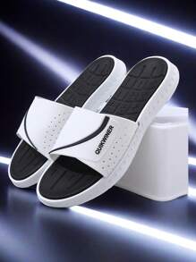 Męski Czarny Biały Plaża Kapcie EVA Codzienny Lato Dom Ultralekki Gruby Dół Wygodna Na wolnym powietrzu Klapki Dla Szkoła wyższa Studenci