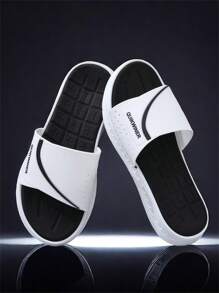 Męski Czarny Biały Plaża Kapcie EVA Codzienny Lato Dom Ultralekki Gruby Dół Wygodna Na wolnym powietrzu Klapki Dla Szkoła wyższa Studenci