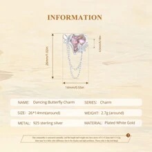 bamoer 1 PC Dragonfly/Butterfly/Flower/Bird Charm 925 Sterling Silver Charm Beads Fit Bracelet DIY Jewelry Accessories For Women Girls Valentines - Silver - View 15