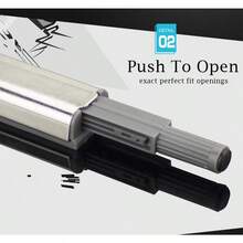 Herrajes De Cajones Push Open Para Puerta Gabinete,10 Piezas - Plateado - Ver 4