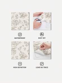 1 Roll Pvc Wallpaper For Home With Wood Panel & Ceramic Tile Design, Waterproof, Wear-Resistant, Oil-Proof And Self-Adhesive Wall Sticker Roll - Multicolor - View 10