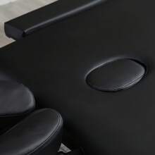 HOMCOM Table de massage pliable lit de massage portable + housse de transport charge max. 225 Kg hauteur réglable structure en alliage d'aluminium 185 x 70 cm noir - Noir - Voir 4
