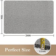 PVC Loofah (Phthalate Free) Shower/Bathtub Mat Non-Slip  24x16 Inch  Soft Tub Mat With Drain  For Tub And Bathroom Quick Drying Grey - Multicolor - View 8
