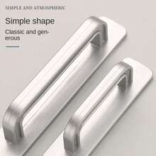 1pc Cabinet Handles Kitchen Door Handles Cupboard Pulls Drawer Knobs Self-Adhesive No-Drill Furniture Door Pulls - Gold - View 3