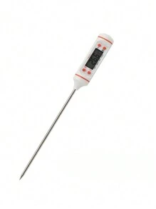 Food Pen-Shaped Thermometer, Probe Electronic Liquid Temperature Display Barbecue Baking Oil Thermometer - White - View 1