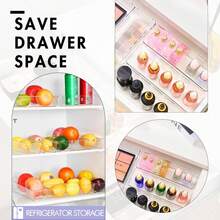 Desk Drawer Storage Box, Transparent Drawer Organizer With Silicone Pad, Vanity Storage And Organizing Space, Non-Slip Plastic Storage Box For Makeup, Bathroom, Kitchen, Office - Clear - View 2
