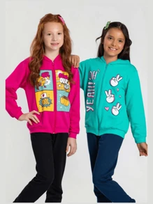 Young Girls Sets - Màu xanh hải quân - Xem 2