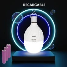 LAMPARA LED RECARGABLE FOCO 30 WATTS - Blanco y Negro - Ver 2